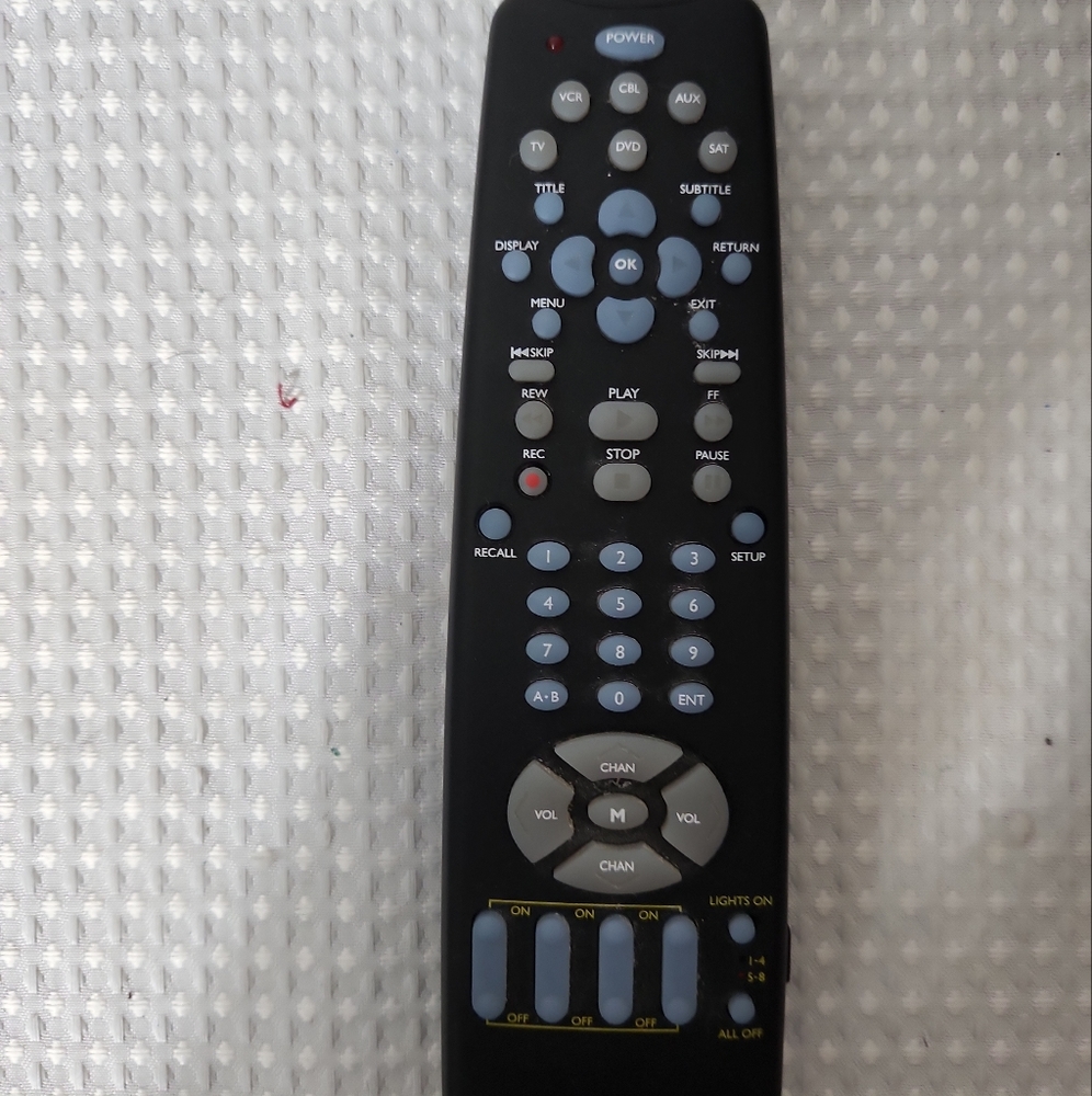 4/20 X10 UR19A X-10 Powerhouse Remote Control, 6-in-1 RF, For RR501